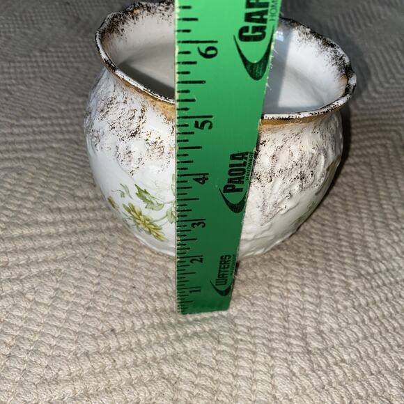 WARWICK Porcelain Pink Floral Ornate PLANTER JARDINIERE Gold Trim Old Antique - Picture 7 of 8